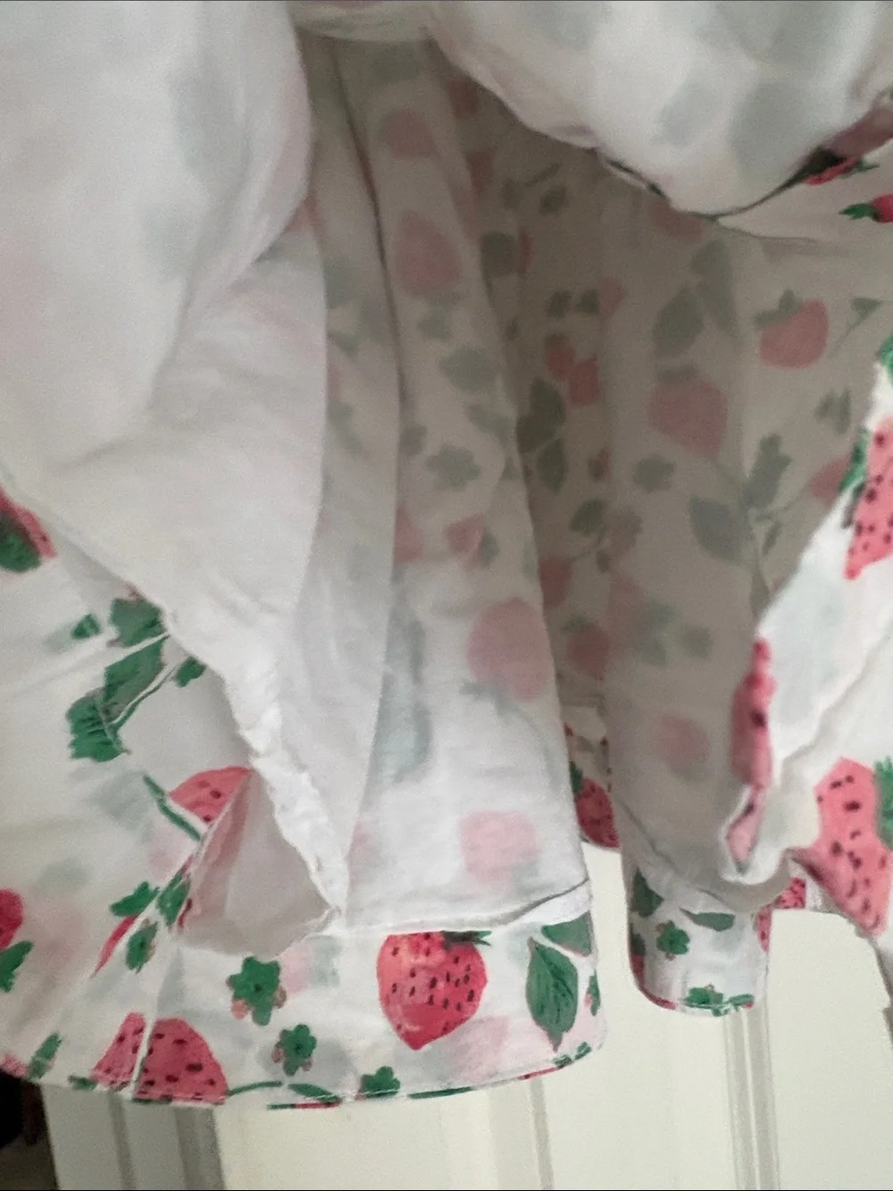 Crewcuts White Strawberry-Print Shirt Dress
